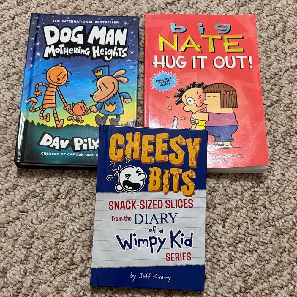 Dog Man, Big Nate & Wimpy Kid Book Bundle
